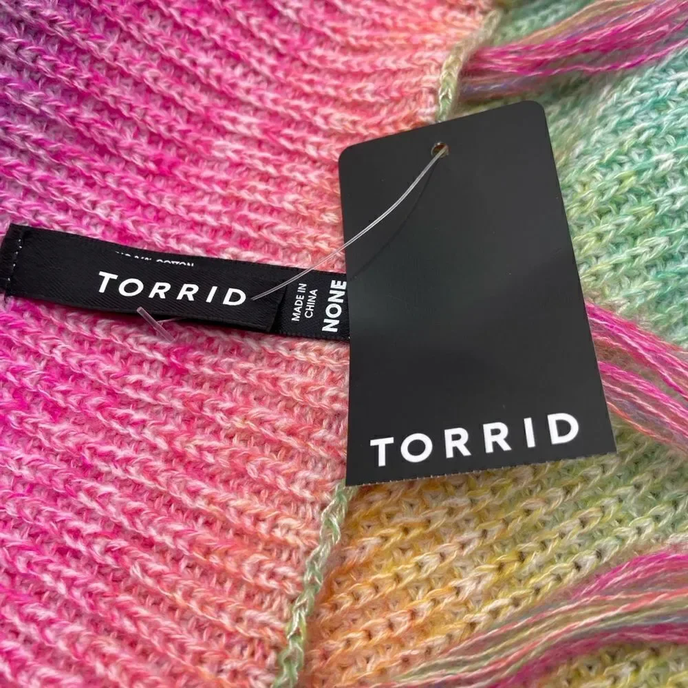 NWT Torrid Rainbow Brite Ombre Large Scarf